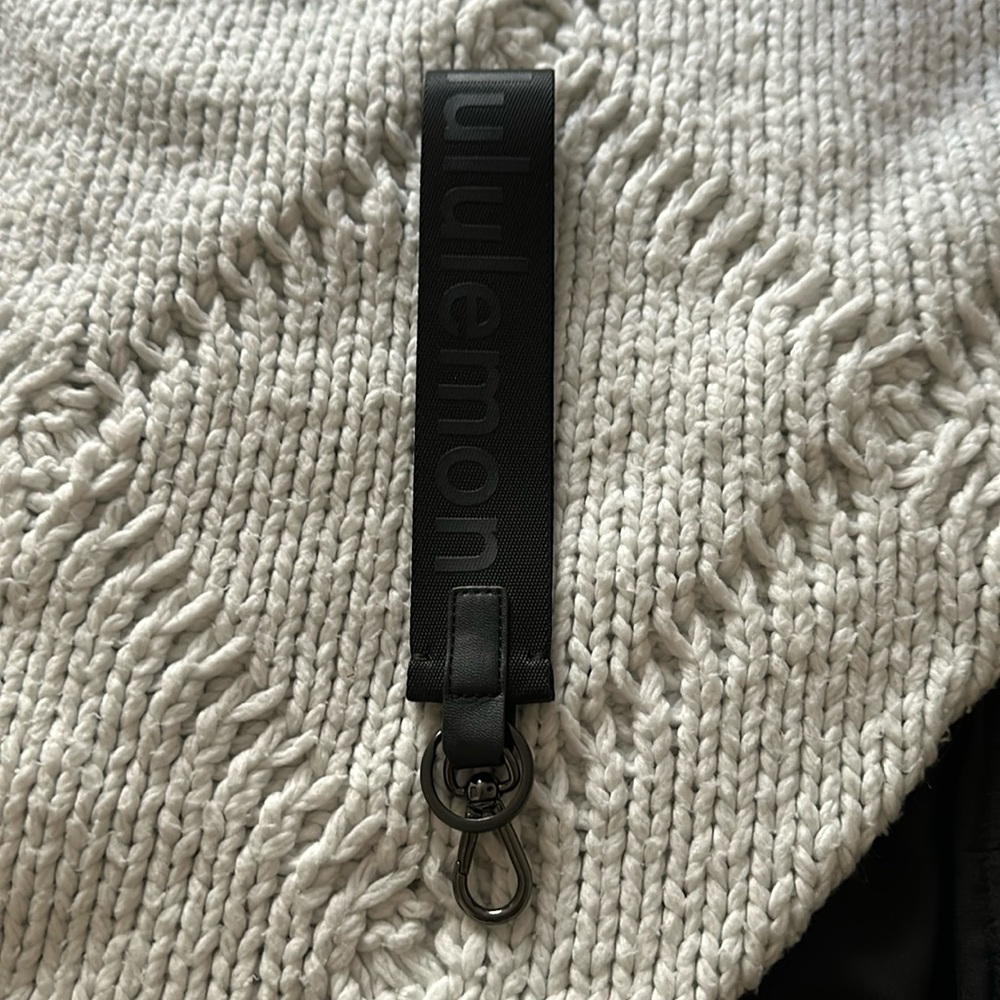 Lululemon Never Lost Keychain, all black